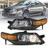 VehicleAid Headlights For 2007-2008 Acura TL Base/Navigation Model HID Xenon Type